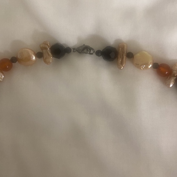 Fresh water pearls abalone beads and crystals necklace 36 inches long - Picture 3 of 5